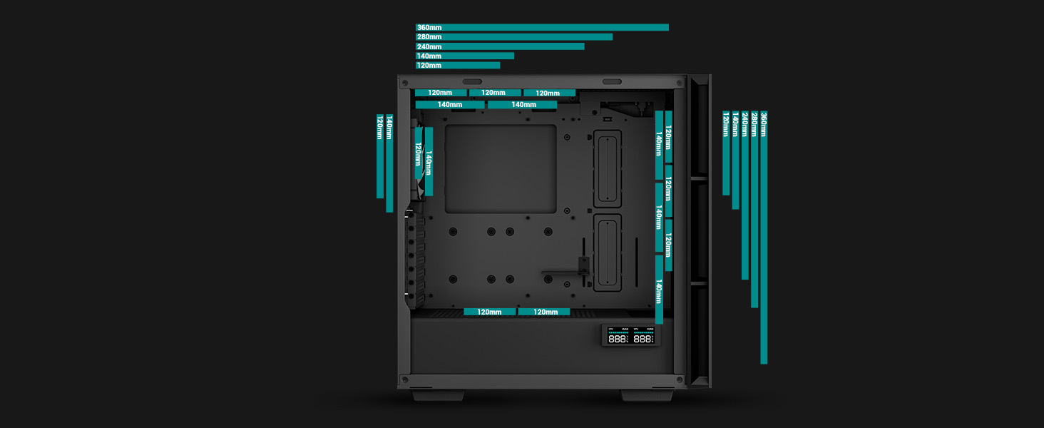 DeepCool CH560 DIGITAL ATX Airflow case